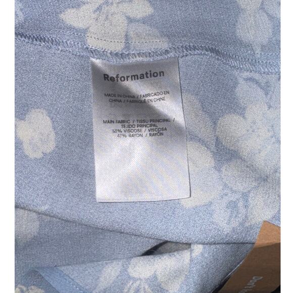 *SOLD* Reformation Talita Midi Dress in Bijou Light Blue Print - Size 12 - Picture 10 of 11